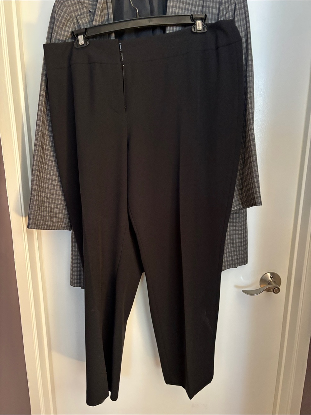 Le Suit Gray Glen Plaid Women's Blazer Suit - Picture 4 of 6